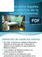 Aspectos Etico Legales Del Ejercicio de La Medicina Interna 2016