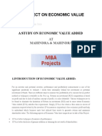 Mba Project On Economic Value Added11