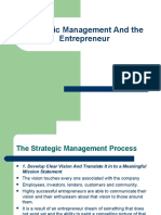 Strategic Management and The Entrepreneur