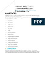 What Are The Properties of Aggregates For Concrete