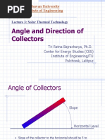 Angle and Direction of Collectors