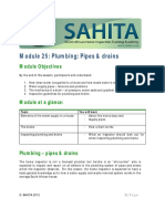 Module 25 SAHITA Plumbing Pipes Drains