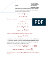 Transport Phenomena Quiz 2 Solution