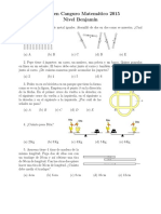 Examen Canguro Matematico Nivel Benjamin 2015