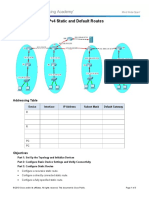 Lab - Configuring Ipv4 Static and Default Routes: Topology