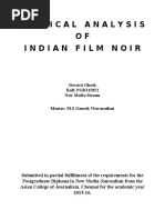 Critical Analysis of Indian Film Noir