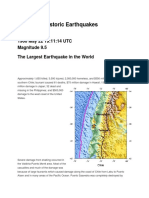 Historic Earthquakes: Chile 1960 May 22 19:11:14 UTC Magnitude 9.5 The Largest Earthquake in The World