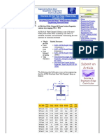 Structural A36 Steel Wide Flange I Beam Section Properties Table Sizes W14 To W25 - Engineers Edge