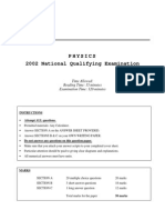 2002 Physics NQE Questions