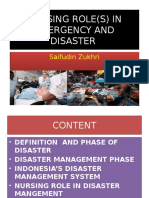 Nursing Role(s) in Emergency and Disaster