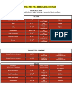 Class Schedule (Fall)