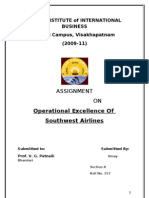 Operational Excellence of Southwest Airline