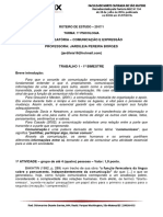 Roteiro de Estudo 2017-1 - Comunicação e Expressão - Psi PDF