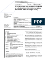 NBR 11301 - Cálculo Da Capacidade de Condução de Corrente de Cabos Isolados em Regime Permanente PDF