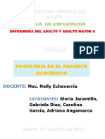 Psicologia en El Paciente Quirúrgico