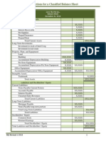 Instructions For A Classified Balance Sheet