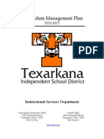 TISD Curriculum Management Plan 2012-13