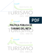 Politica Publica de Turismo Del Meta - Documento Estructuración