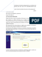 O Primero de Todo Enchufamos El Cable de Alimentación y Un Cable de Red Al Ordenador Configurado para Que Coja La IP Automáticamente