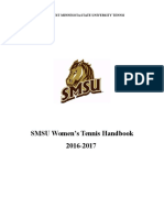 Smsu Womens Tennis Handbook 2016-2017