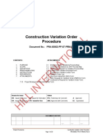 Variation Order Procedure