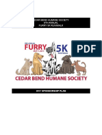 Cedar Bend Humane Society 8Th Annual Furry 5K Run/Walk: 2017 Sponsorship Plan