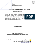 Certificado Medico Vacio