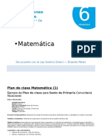 7 Plan de Clase - Matemática 6to Primaria