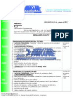 Cotizacion de Equipos de Quinua