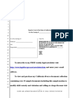 Sample Motion To Modify Child Custody and Visitation in California