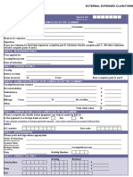 External Expenses Claim Form 010812