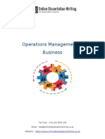 Importance of Operations Management in Business Organization