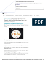 Analog-To-Digital and Digital-To-Analog Converters - Electronics Post