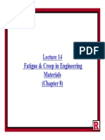 Fatigue & Creep in Engineering Fatigue & Creep in Engineering Materials Materials (Chapter 8) (Chapter 8)