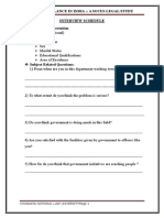 Gender Imbalance in India:: A Socio-Legal Study Interview Schedule Personal Interpretation