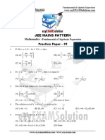 Mains Fundamental of Algebraic - Expression - Paper-01