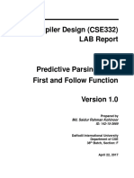 First and Follow Predictive Parser: Compiler Design