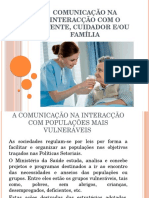 Comunicação Na Interação Com o Utente, Cuidador