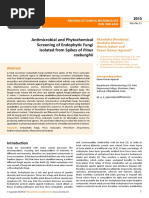 Antimicrobial and Phytochemical Screening of Endophytic Fungi Isolated From Spikes of Pinusroxburghii