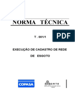 T-001-1-Execução de Cadastro de Rede de Esgoto