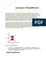 Types or Concepts of Equilibrium