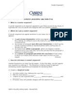 Counter Argument Handout Cabrini