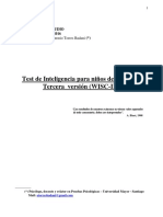 Texto Wisc-III. Corrección Reporte Wisc-III Def. 2016 Julio