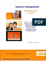 Human Resource Management: HRM Project U-Fone