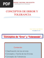 Concepto de Error y Tolerancia