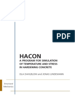 HACON - A Program For Temperature and Stress Simulation