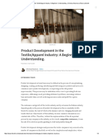 Product Development in The Textile - Apparel Industry - A Beginners' Understanding