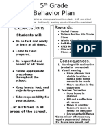 5th Grade Discipline Plan