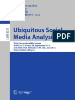 Ubiquitous Social Media Analysis Third International Workshops, MUSE 2012