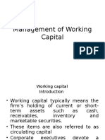 Working Cap Mgt.